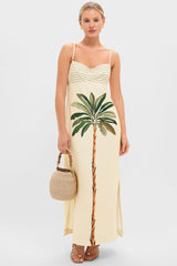 Tropical Print Maxi Dress