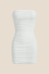 Strapless Red Bodycon Lace-up Short Dress