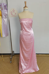 Strapless Sage Green A-line Long Party Dress